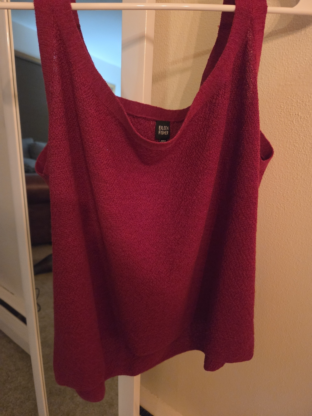 Eileen Fisher Sleeveless Knit Tank - Berry Red